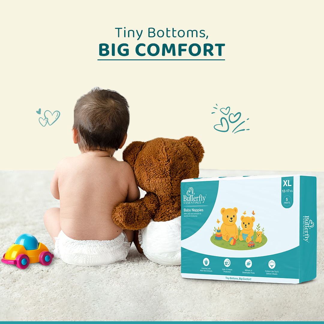 Baby Diapers – All-Day Dryness and Aloe Vera Care - Extra Large (XL) view 2